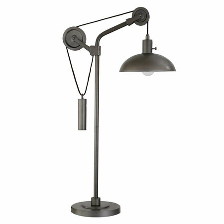 HUDSON & CANAL Henn, Hart  Neo Aged Steel Table Lamp with Solid Wheel Pulley System TL0716